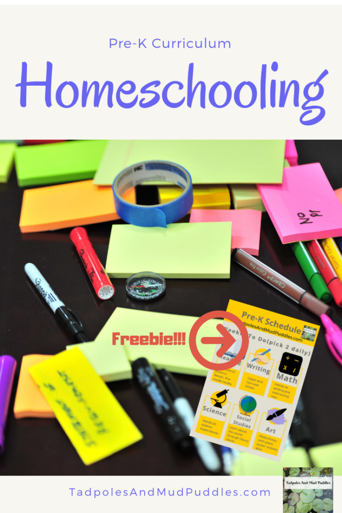 pre-k, pre-k schedule, curriculum, homeschooling, pre-k homeschool