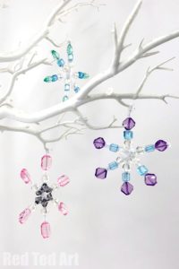 Snowflakes with beads from Red Ted Art