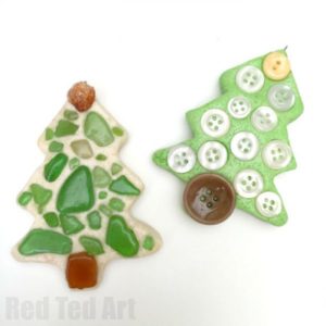 Sea glass salt ornaments from Red Ted Art