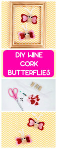 DIY wine cork butterflies