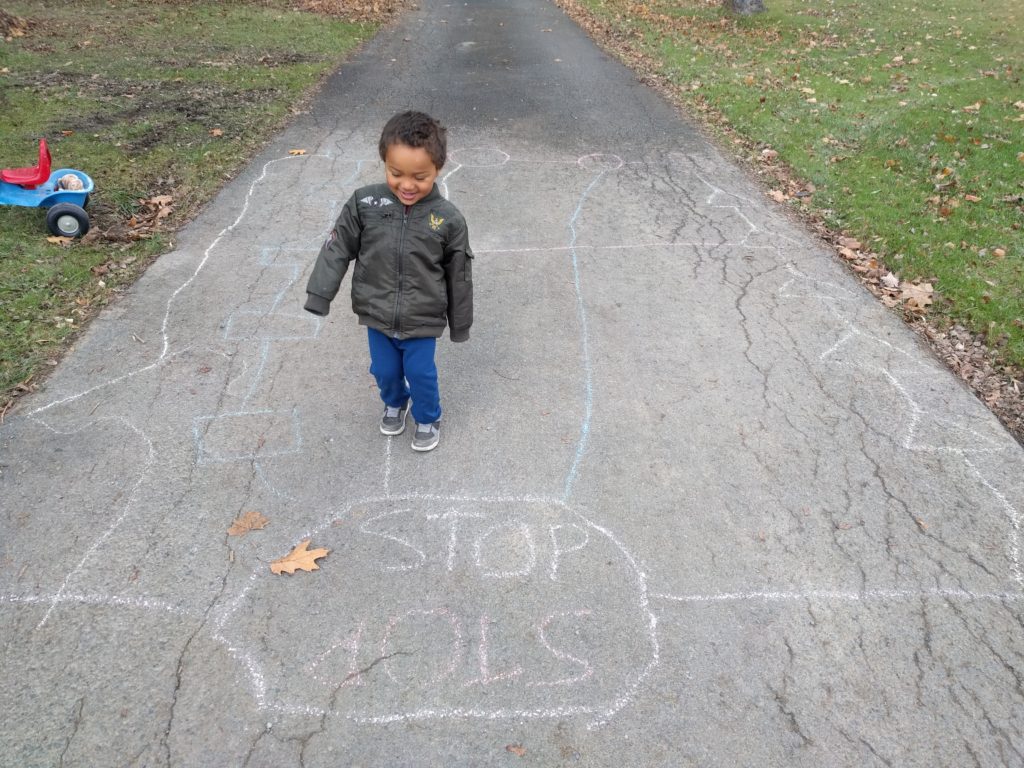 chalk maze