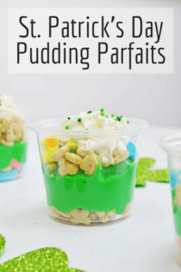St. Patrick's Day pudding parfaits