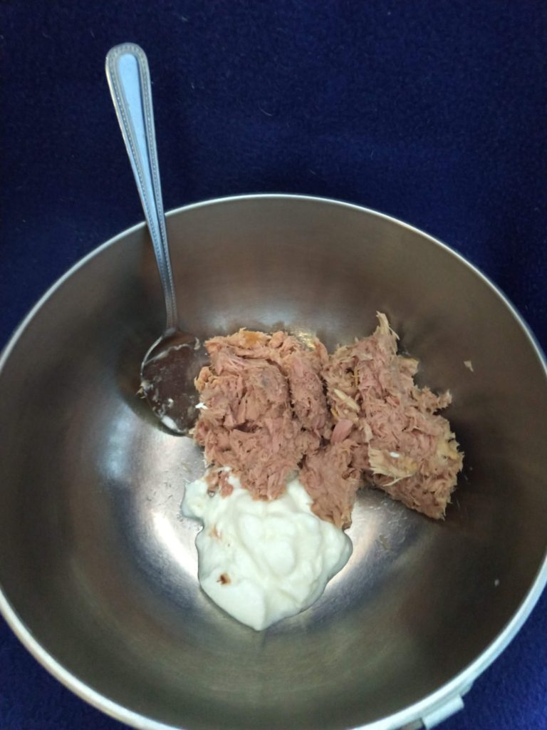 homemade tuna salad with tuna and yogurt
