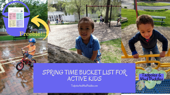 spring time bucket list for active kids