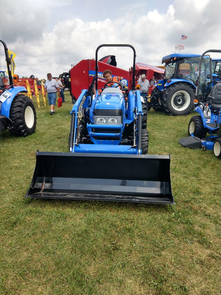 tractor with a front loader at ag progress days