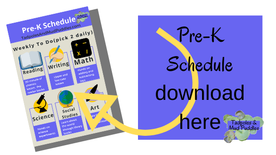 pre-k schedule download
