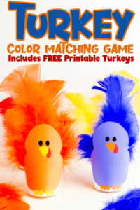 turkey matching game from Mom Life, Busy Life