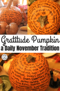 Thankfulness pumpkin from Coffee And Carpool