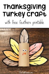 Turkey craft from two pink peonies