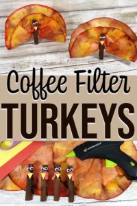 coffee filter turkeys from Dracy and Brain
