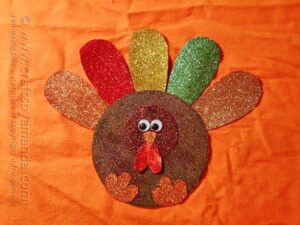 Glitter turkey from Crafts by Amanda 