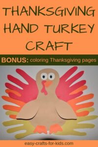 handprint turkey craft from Easy Crafts for Kids
