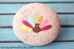 painted turkey from I love Painted Rocks