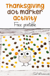 Thanksgiving dot marker activity from Two Pink Peonies 