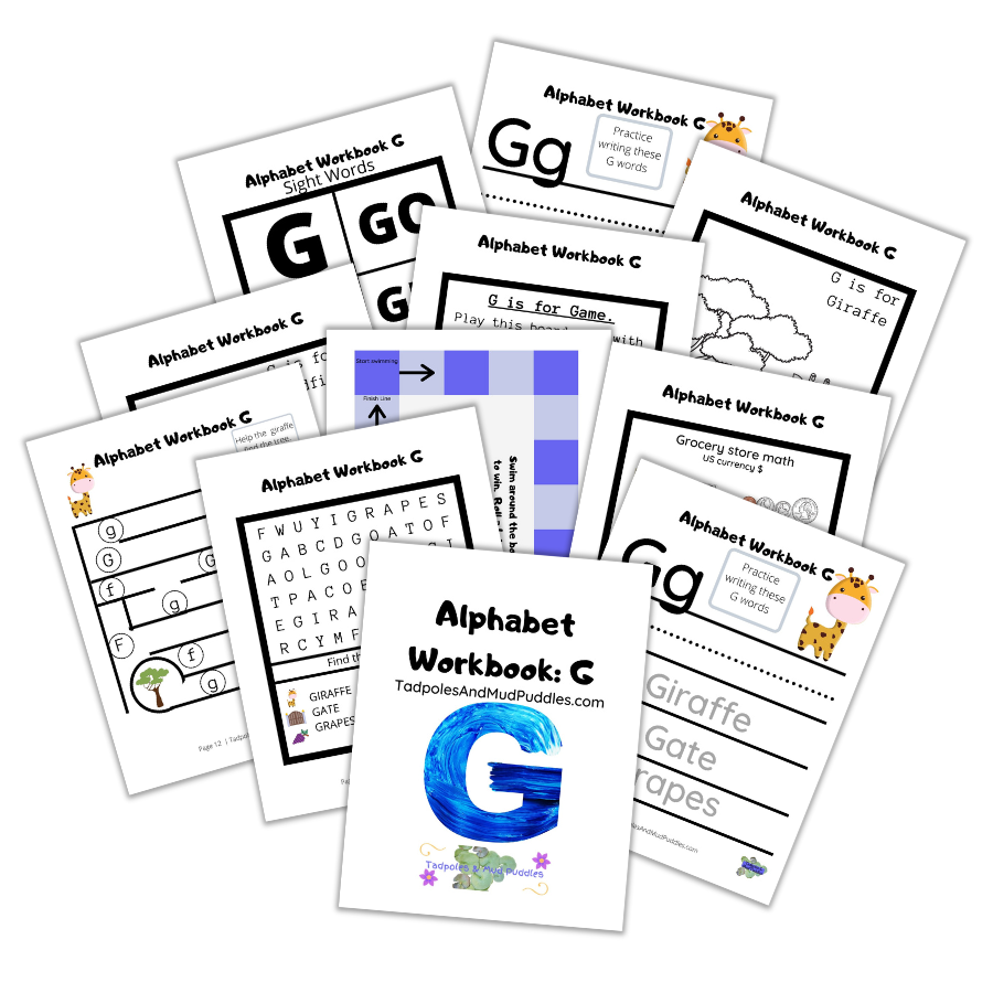 alphabet workbook g