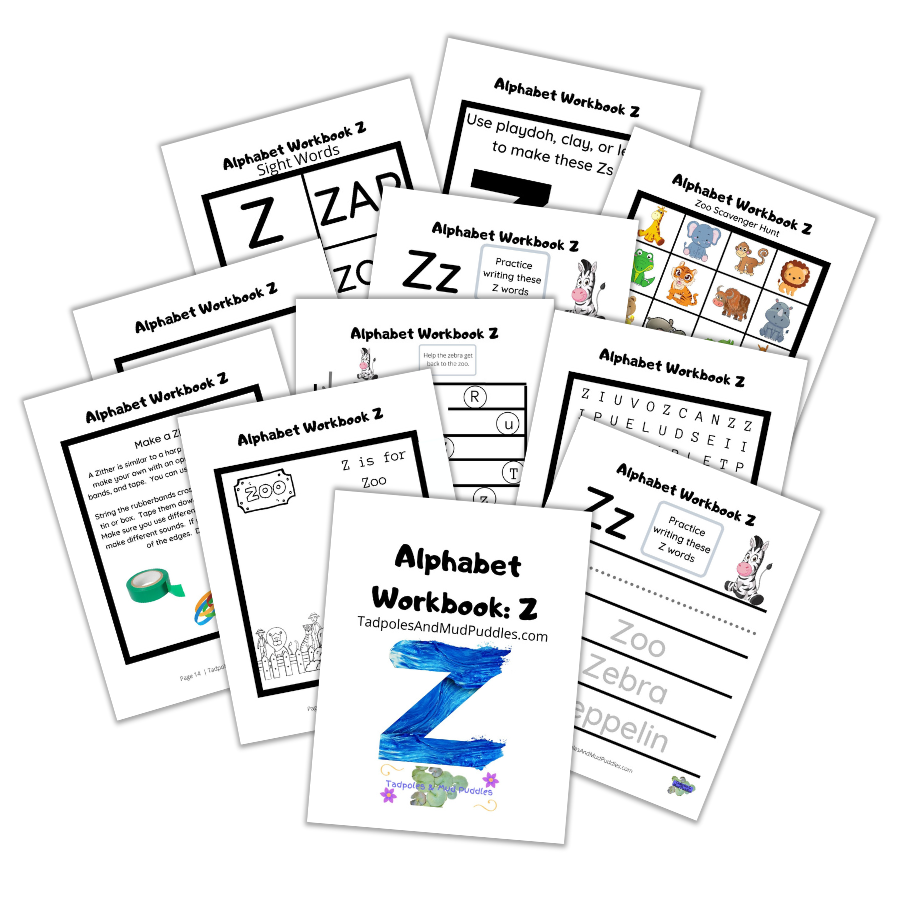 alphabet workbook z