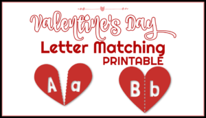 Valentine's day themed alphabet matching game from Mom Wife Busy Life