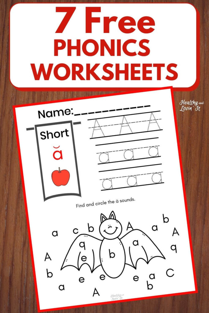 phonics sheets from Healthy and Lovin' it