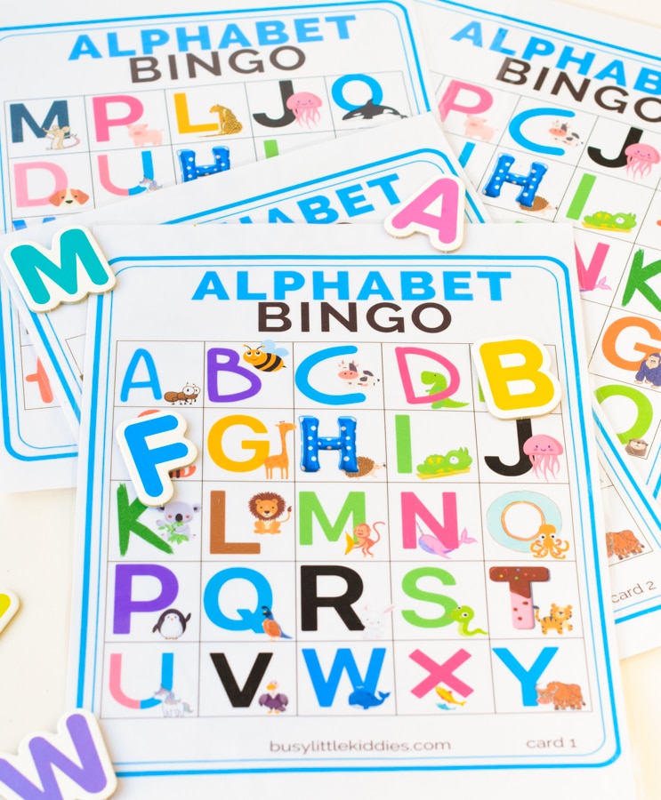 Alphabet bingo from Busy Little Kiddies