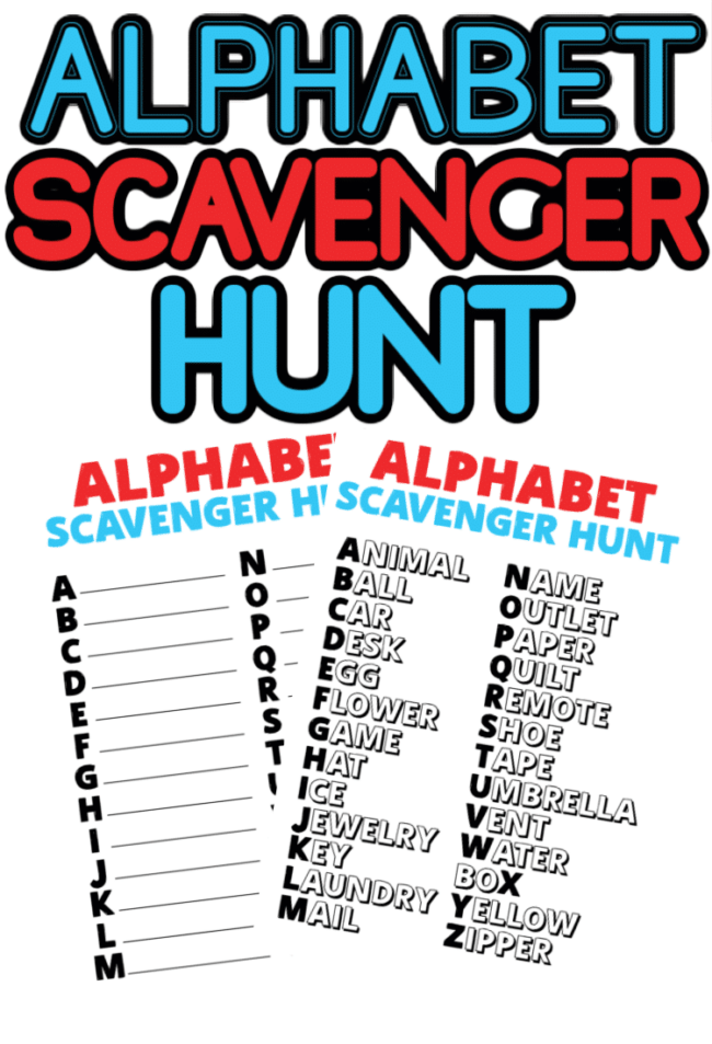 Scavenger Hunt from Play Party Plan 