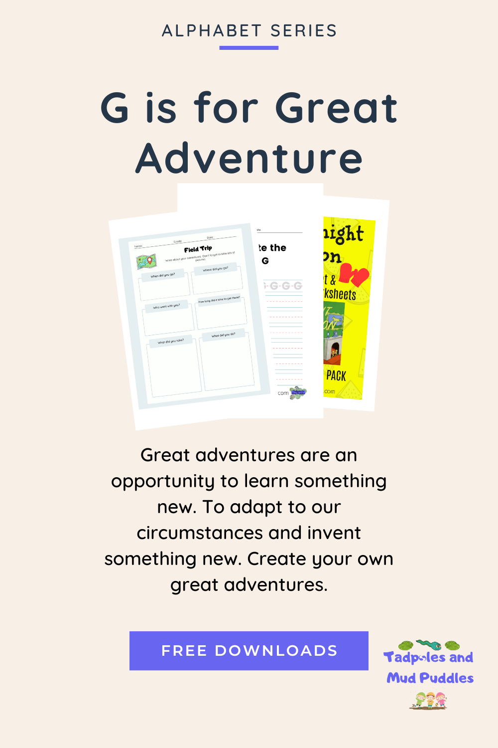 g is for great adventures pin