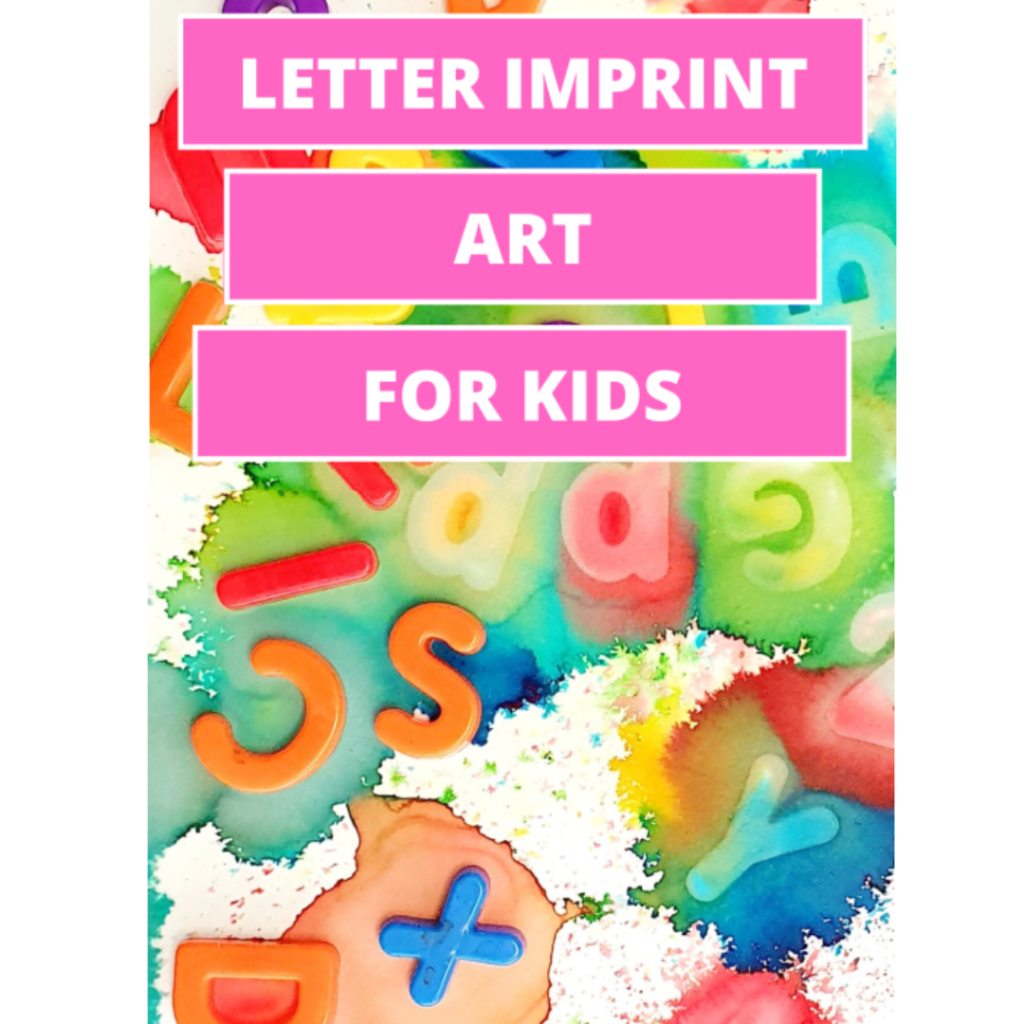 letter imprint art for kids from taming little monsters